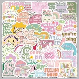 50 Colorful Inspirational Stickers